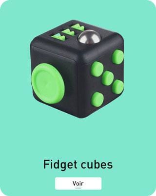 Fidget cube anti-stress modele gris clair noir - Jeu d'adresse - Achat &  prix