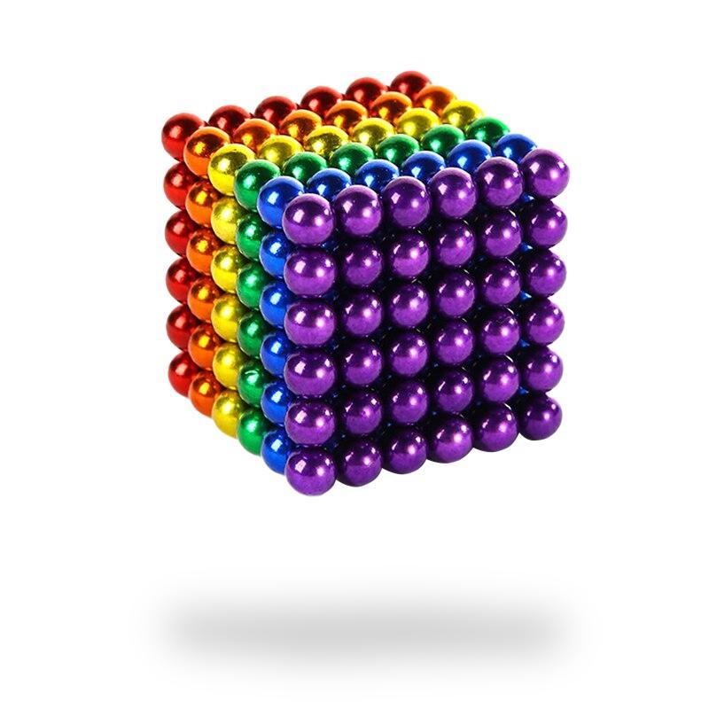 Neocube Billes Magnétiques Multicolores – Lot De 100 Aimants Métal 5 Mm – Pochette Velours Et Carte Séparatrice – Dès 14 Ans