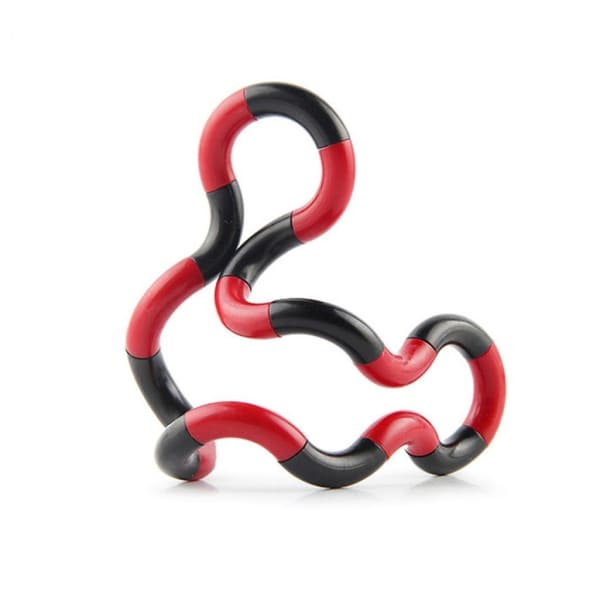 Fidget Tangle - Noir & Rouge - Object anti stress