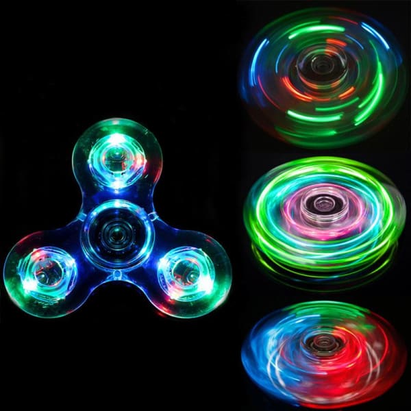 Hand spinner lumineux 70 x 70 x 10 mm - Ref SPINNERYC1 sur