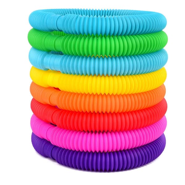 10 Pièces Pop Tube Lumineux Fidget Toys Anti Stress Tube Jouet Sensoriel  Bebe Enfant ou Destressant Adulte Pop Tube Plastique Multicolore avec des